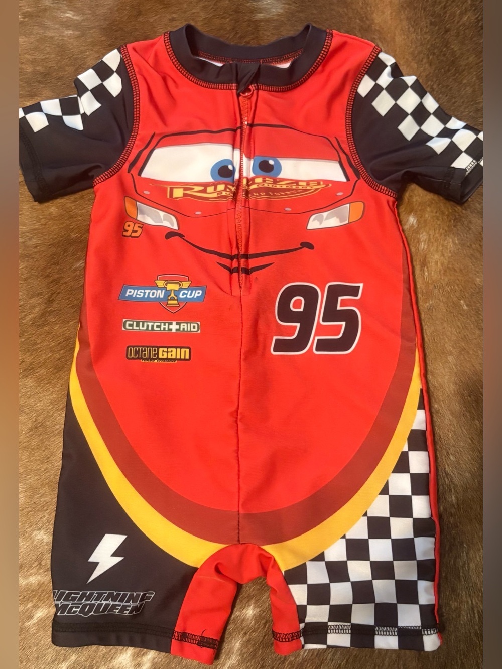 Disney Pixar Cars Lightning McQueen Red One-Piece Swimwear